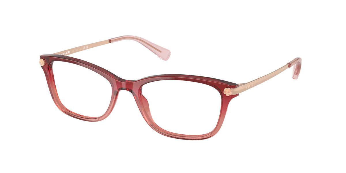 Coach HC6142 Burgundy Pink Glitter Gradient Eyeglasses