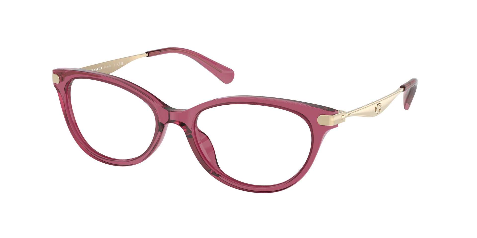 Coach HC6245F Transparent Burgundy Eyeglasses