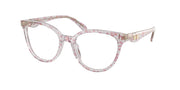 Coach HC6259U Transparent Pink Floral Print Eyeglasses