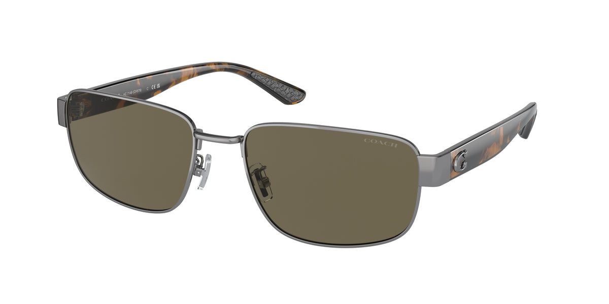 Coach HC7149 Shiny Gunmetal Sunglasses