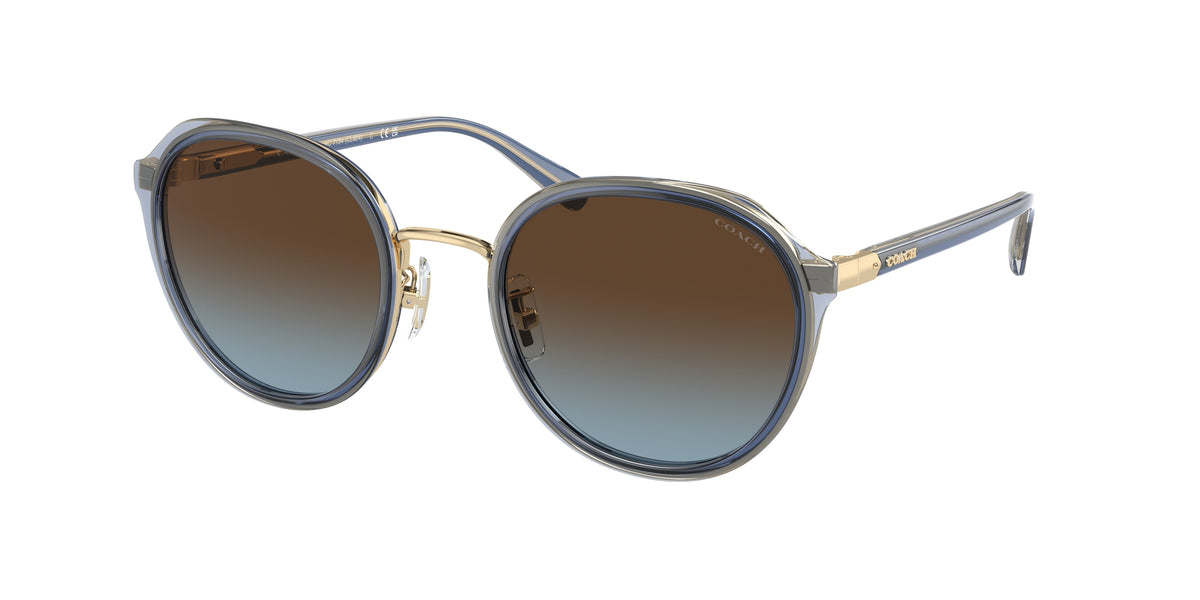 Coach HC7154 Transparent Blue Sunglasses