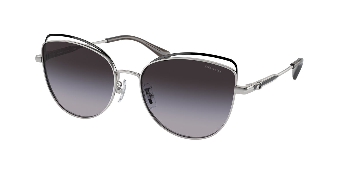 Coach HC7162 Shiny Silver/Black Sunglasses