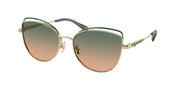 Coach HC7162 Shiny Light Gold/Pine Tree Sunglasses