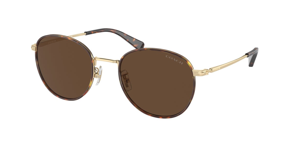 Coach HC7163 Light Gold/Dark Tortoise Sunglasses
