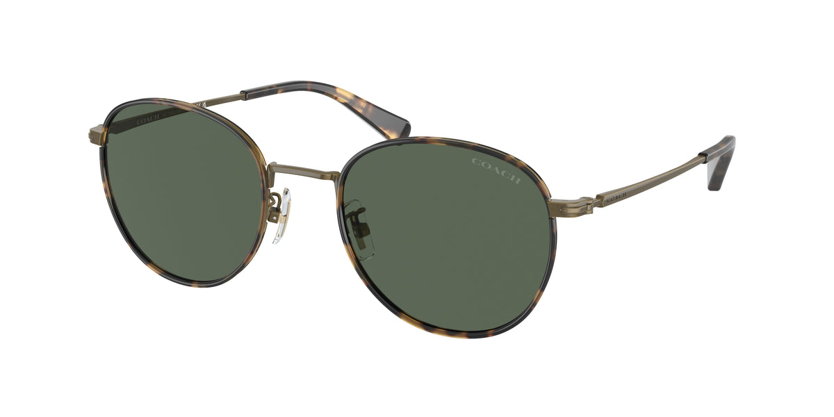 Coach HC7163 Antique Gold/Tokyo Tortoise Sunglasses