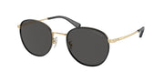 Coach HC7163 Shiny Light Gold/Black Sunglasses