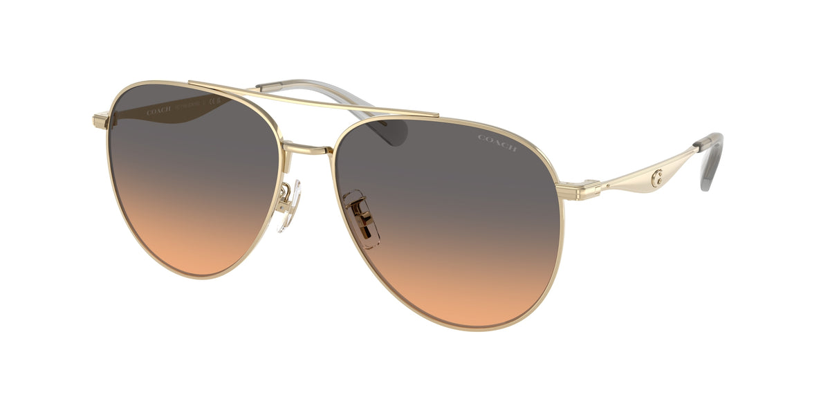 Coach HC7169 Shiny Light Gold Sunglasses