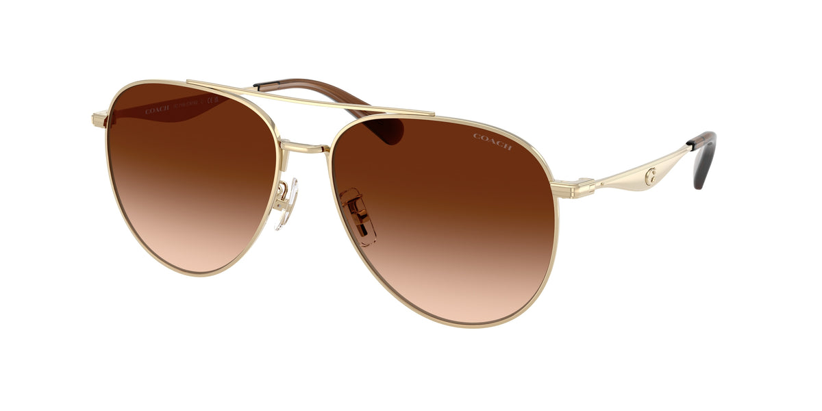Coach HC7169 Shiny Light Gold Sunglasses