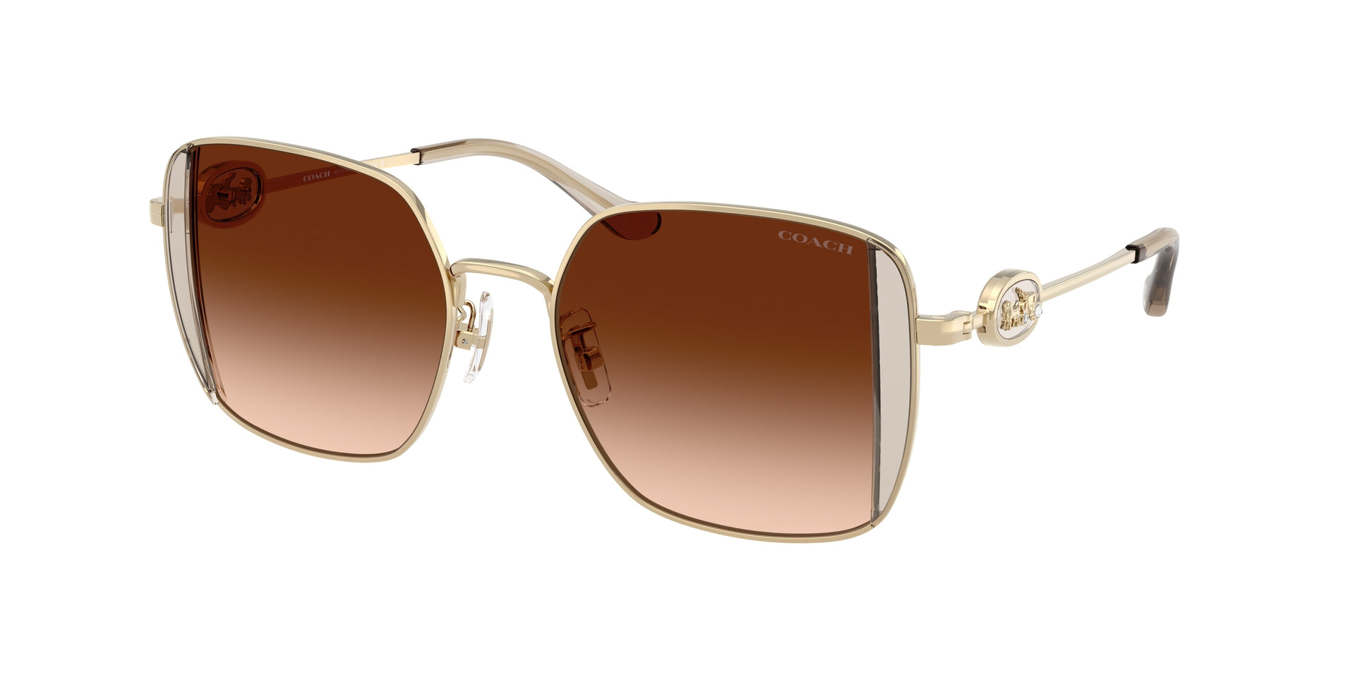 Coach HC7177B Shiny Light Gold/Fawn Sunglasses