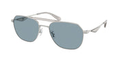 Coach HC7178 Satin Silver/Grey Sunglasses