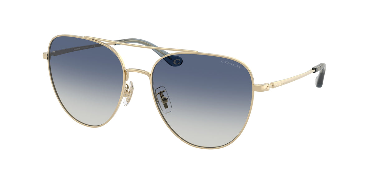 Coach HC7182 Shiny Light Gold Sunglasses