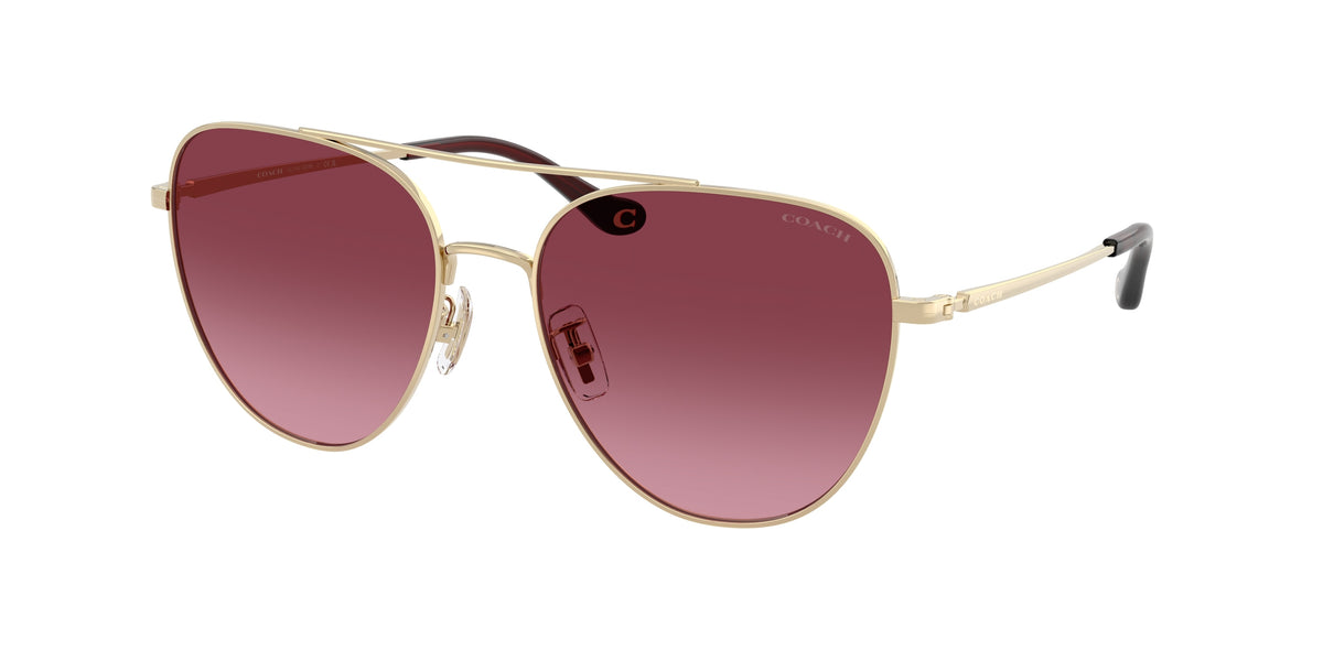Coach HC7182 Shiny Light Gold Sunglasses