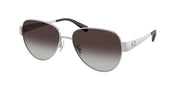 Coach HC7186 Shiny Silver Sunglasses