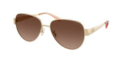 Coach HC7186 Shiny Light Gold Sunglasses