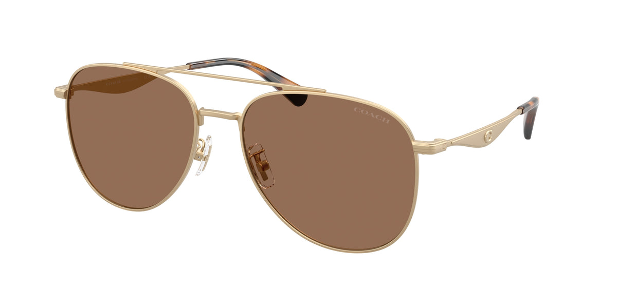 Coach HC7190 Satin Light Gold Sunglasses