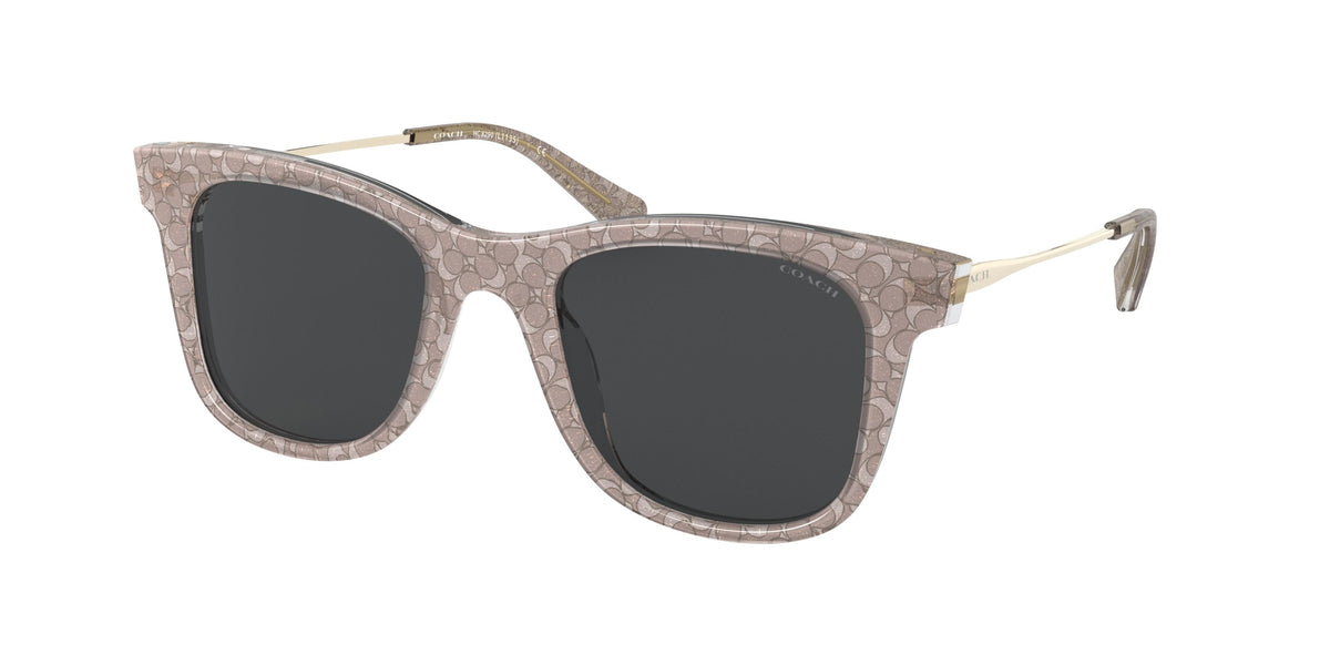 Coach HC8290 Grey Glitter Signature C Sunglasses