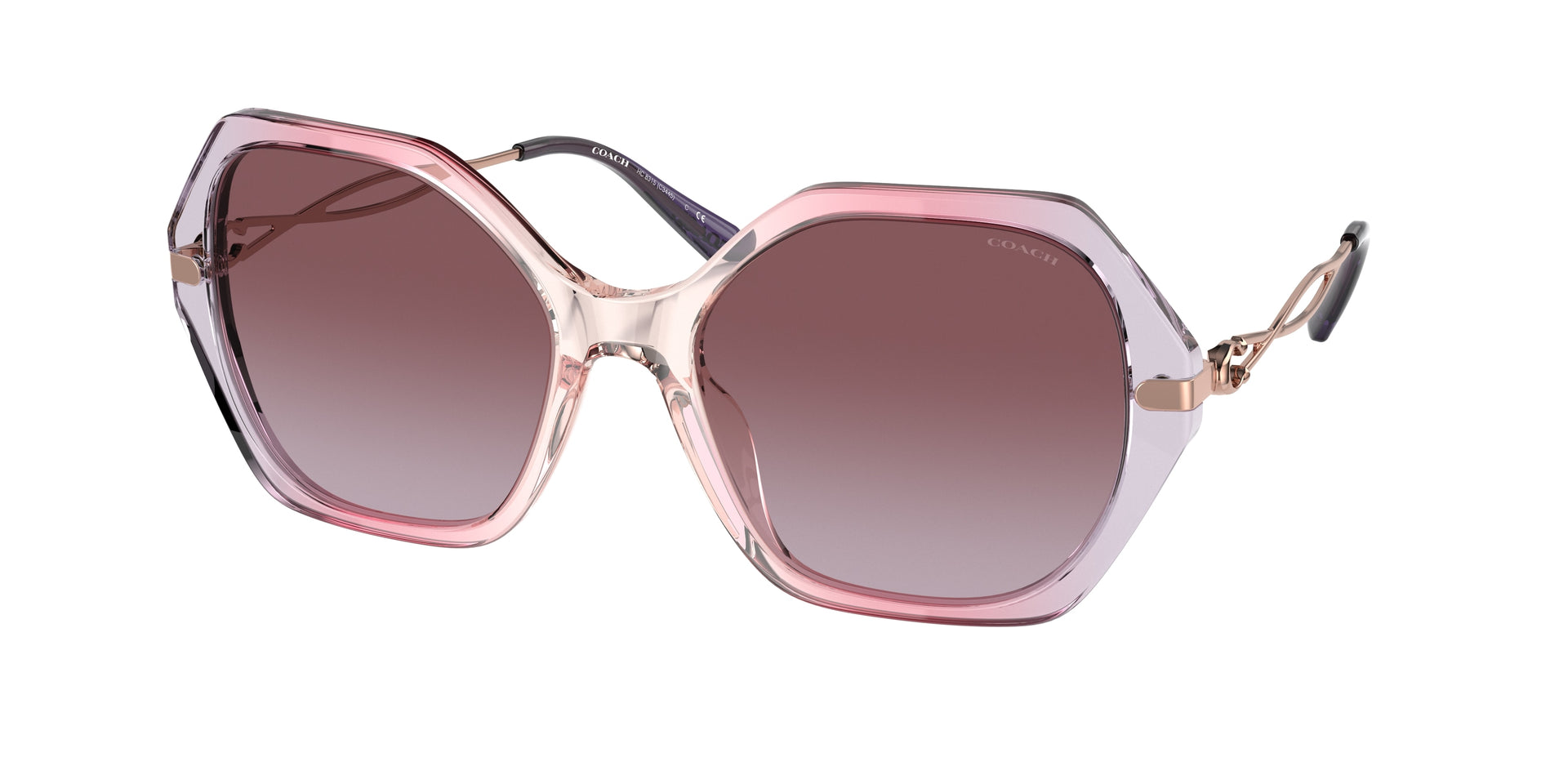 Coach HC8315 Gradient Transparent Violet Sunglasses