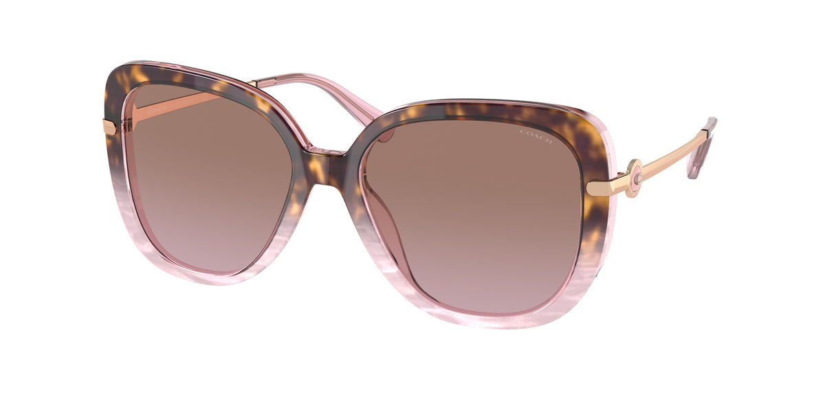 Coach HC8320 Rose Tortoise Gradient Sunglasses
