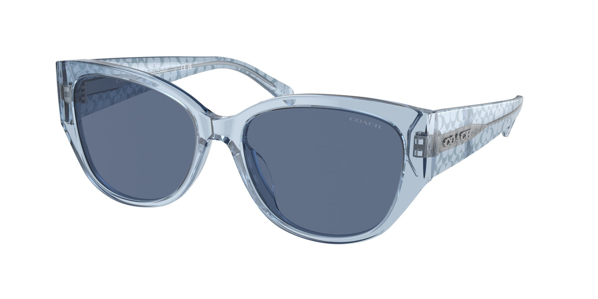 Coach HC8362U Transparent Blue Sunglasses