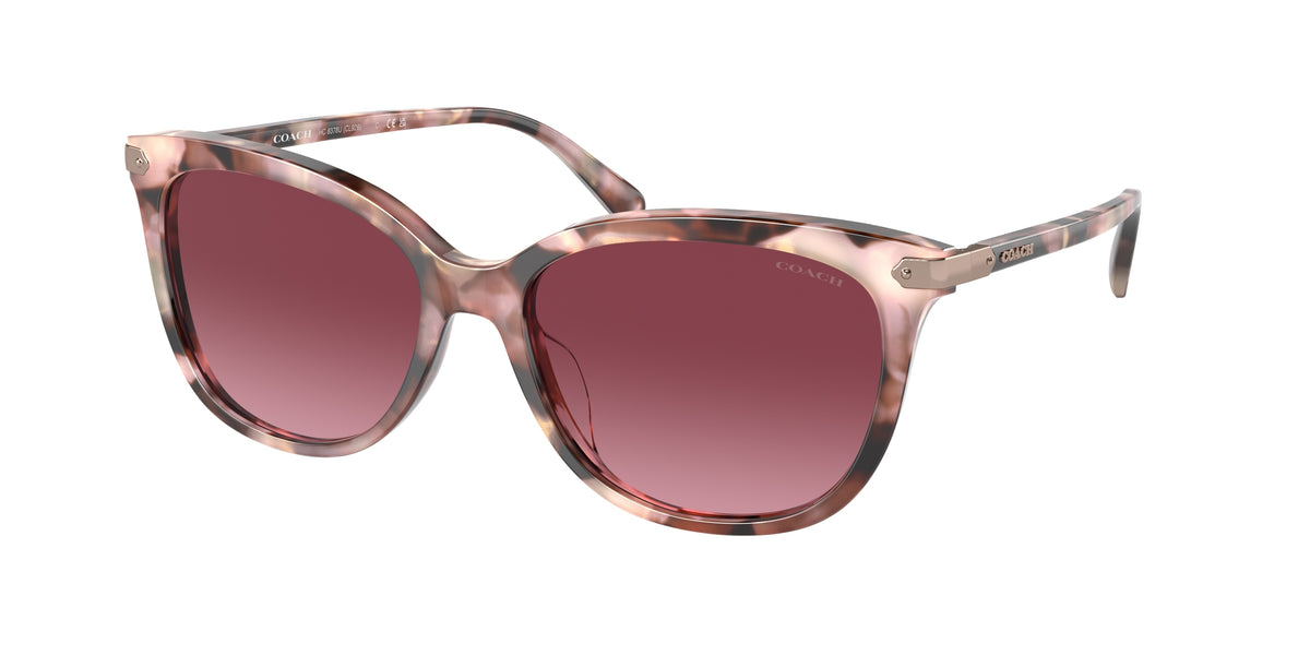 Coach HC8378U Rose Pearl Tortoise Sunglasses