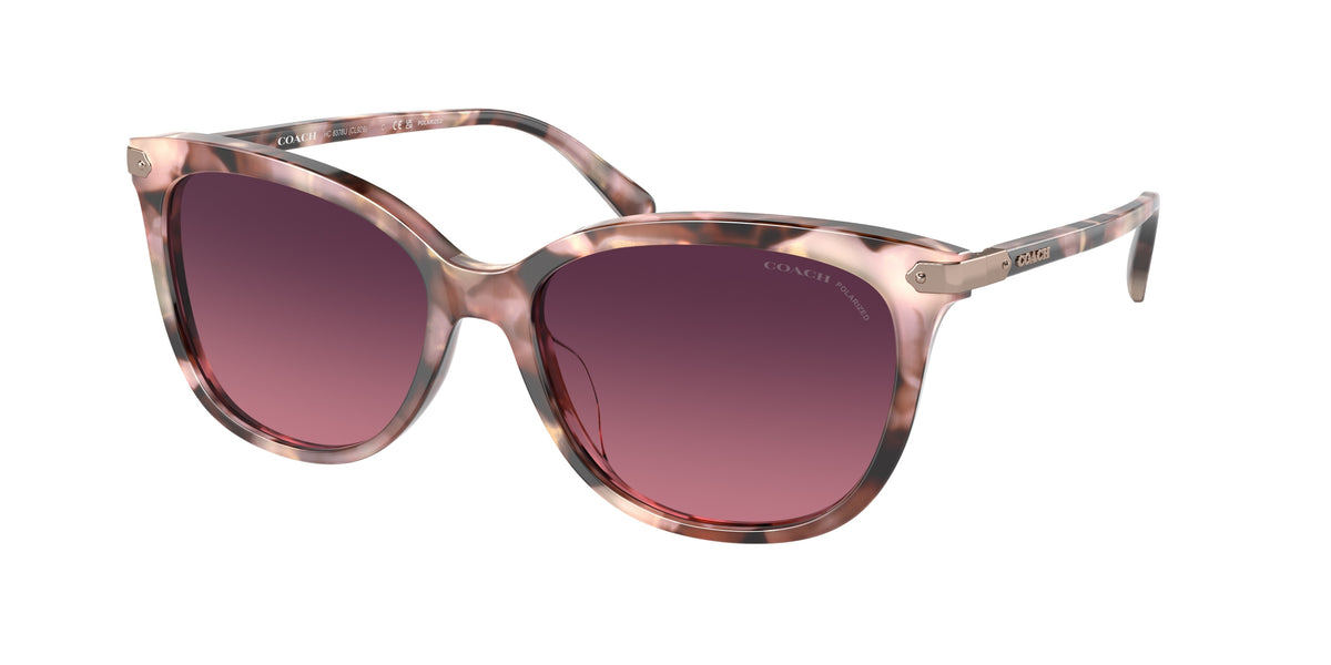 Coach HC8378U Rose Pearl Tortoise Sunglasses