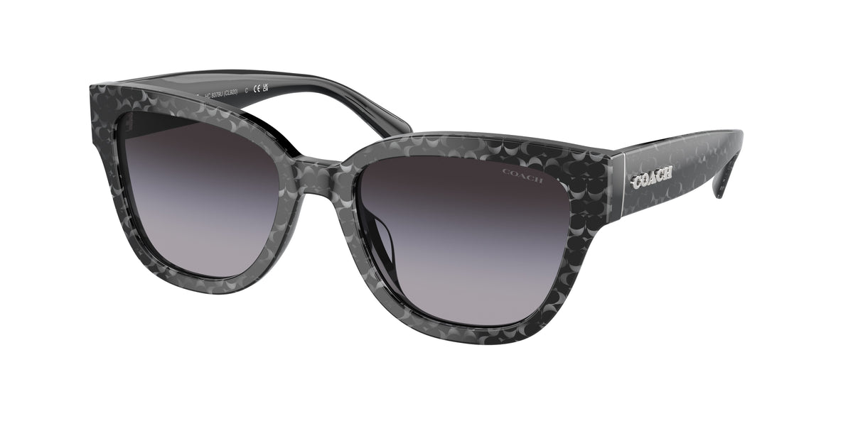 Coach HC8379U Grey Pearl Signature C Sunglasses