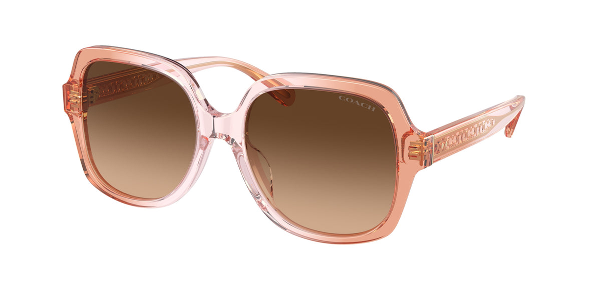 Coach HC8395F Saddle/Dusty Rose Gradient Sunglasses