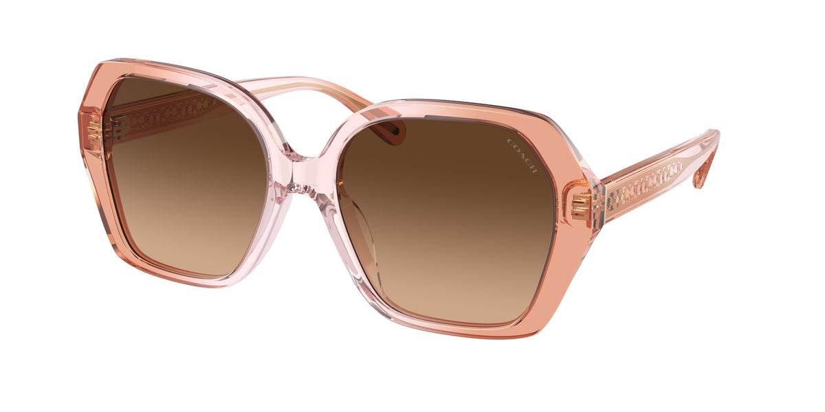 Coach HC8404U Saddle/Dusty Rose Gradient Sunglasses