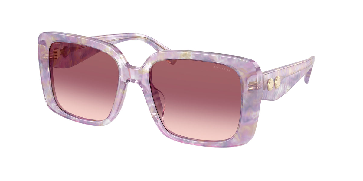 Coach HC8424F Pearlized Purple Watercolor Sunglasses