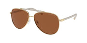 Michael Kors MK1146 Shiny Light Gold Sunglasses