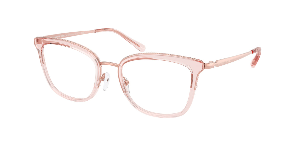 Michael Kors MK3032 Rose Gold/Pink Transparent Eyeglasses