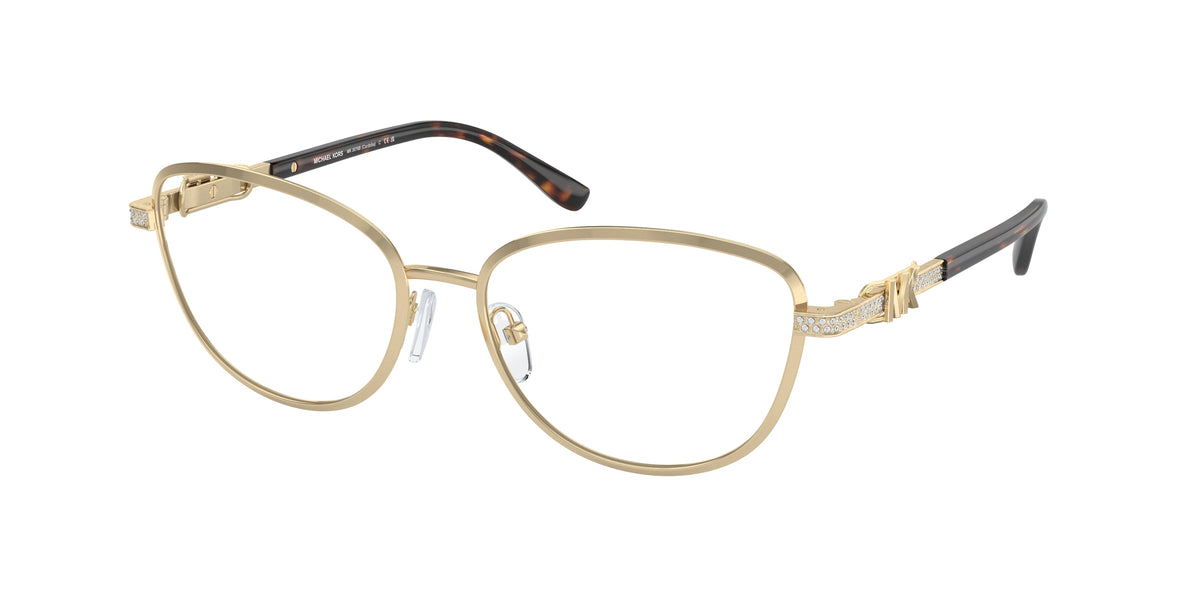 Michael Kors MK3076B Shiny Light Gold Eyeglasses