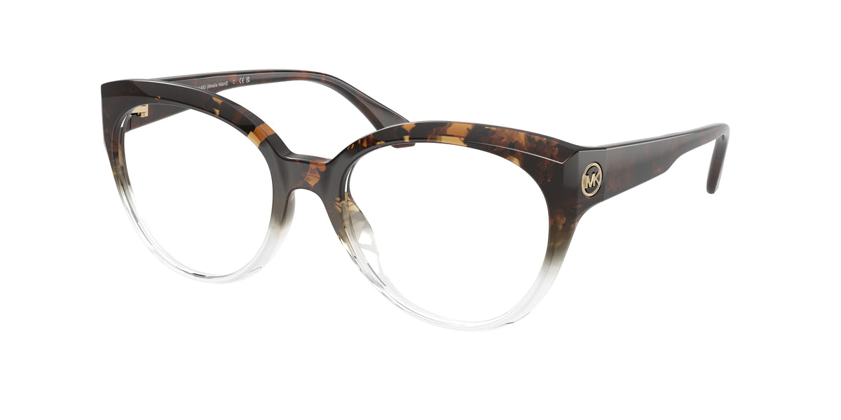 Michael Kors MK4145U Dark Tortoise To Clear Eyeglasses