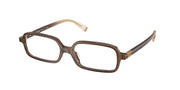 Miu Miu MU 01YV Brown Transparent Eyeglasses