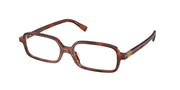 Miu Miu MU 01YV Striped Tobacco Eyeglasses