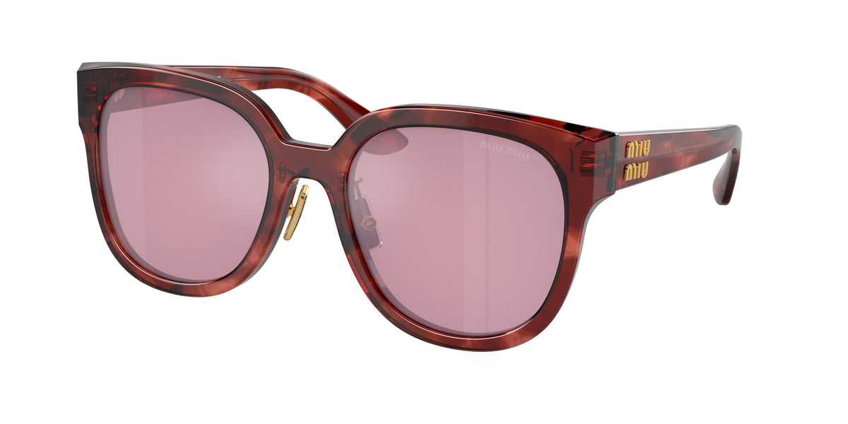 Miu Miu MU 01ZS Striped Garnet Sunglasses