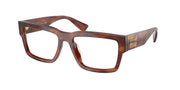 Miu Miu MU 02XV Striped Tobacco Eyeglasses