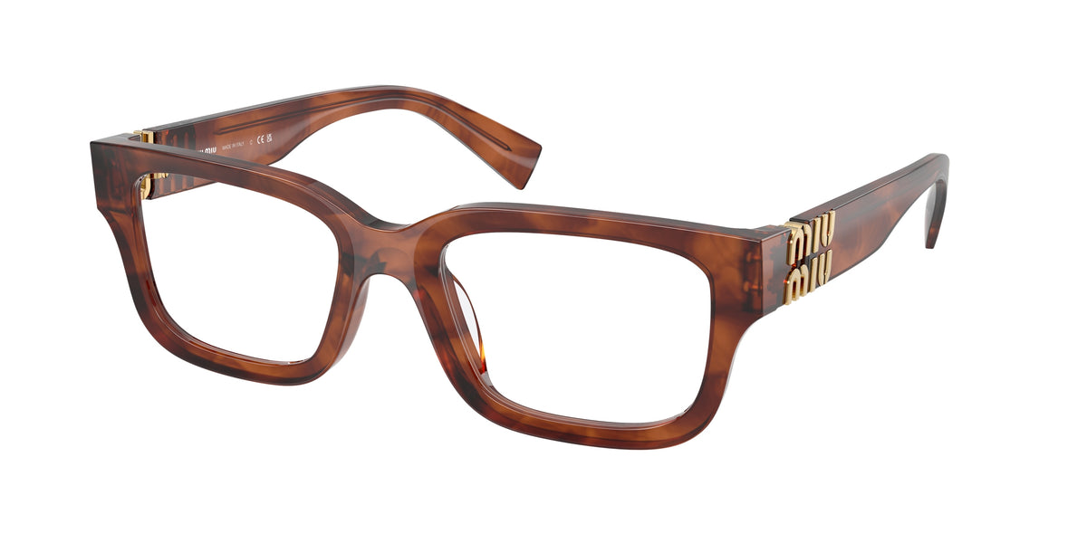 Miu Miu MU 02YVF Striped Tobacco Eyeglasses