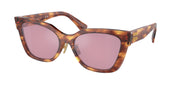 Miu Miu MU 02ZS Striped Tobacco Sunglasses