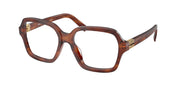 Miu Miu MU 03YV Striped Tobacco Eyeglasses