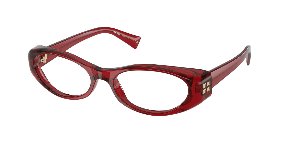 Miu Miu MU 03ZV Transparent Red Eyeglasses