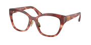 Miu Miu MU 05XVF Striped Bordeaux Eyeglasses