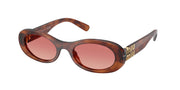 Miu Miu MU 06ZS Striped Tobacco Sunglasses