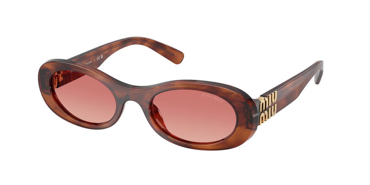 Miu Miu MU 06ZS Striped Tobacco Sunglasses