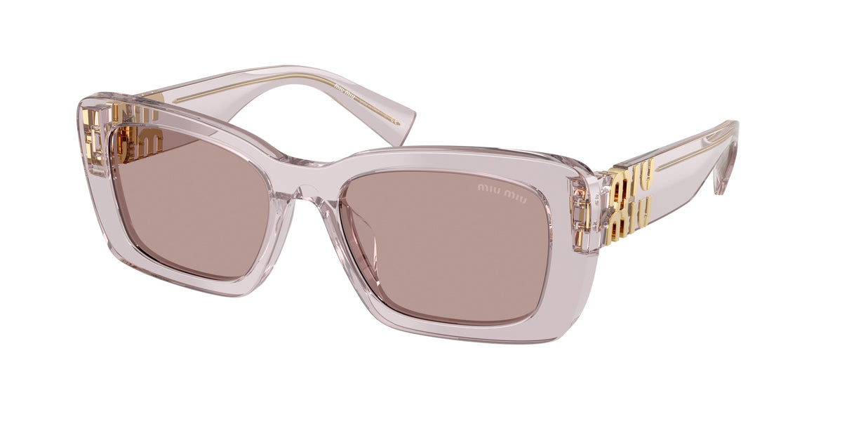 Miu Miu MU 07YS Transparent Mauve Sunglasses