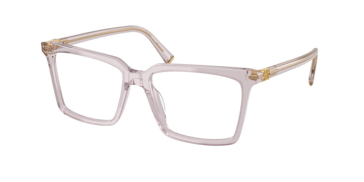 Miu Miu MU 08XVF Transparent Mauve Eyeglasses