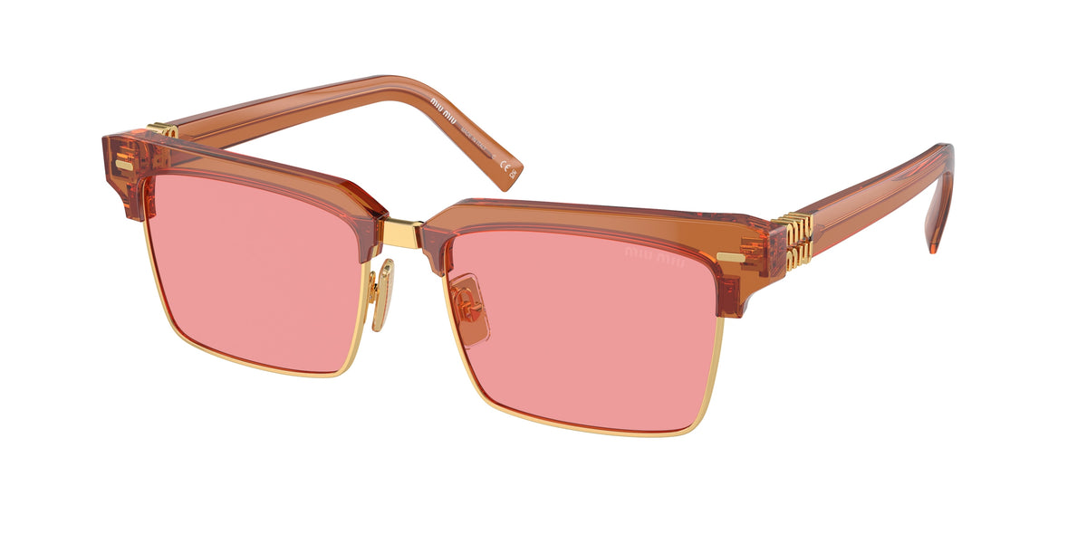 Miu Miu MU 10ZS Caramel Transparent Sunglasses