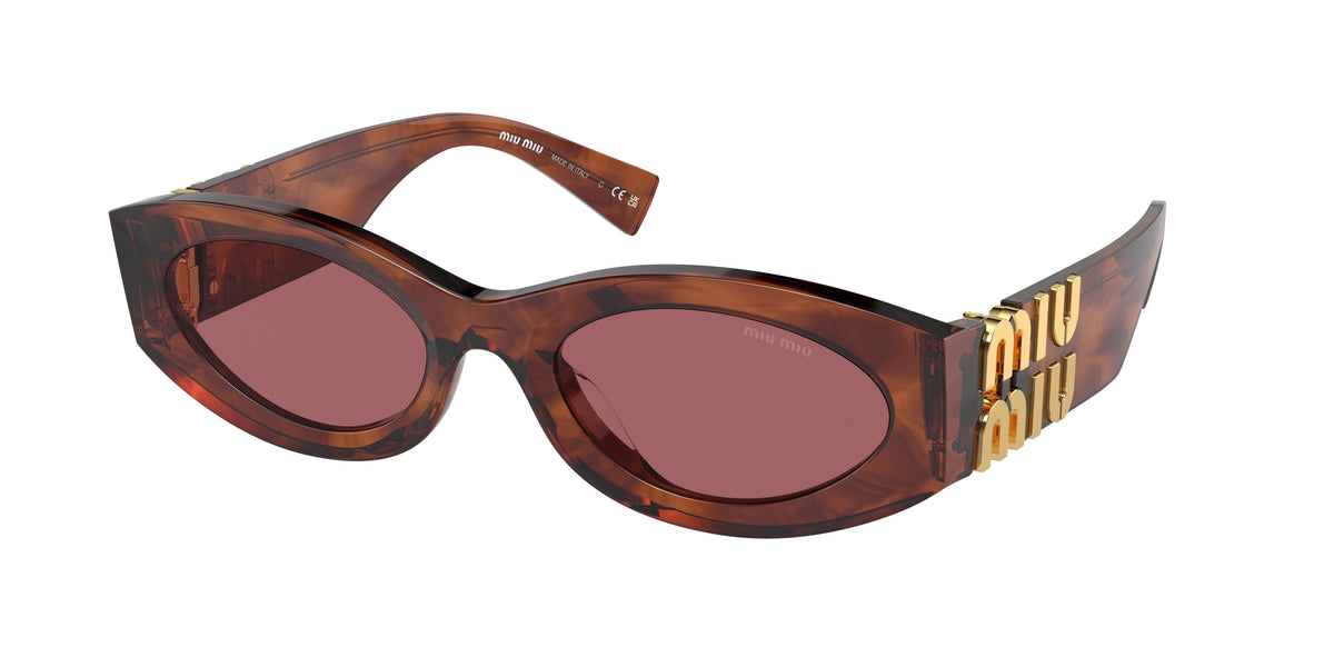 Miu Miu MU 11WS Striped Tobacco Sunglasses