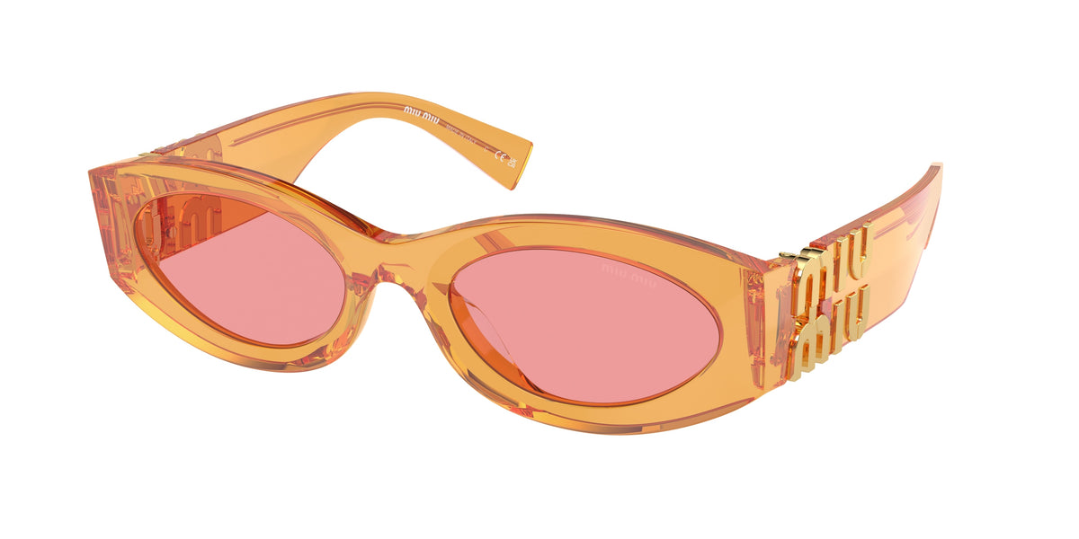 Miu Miu MU 11WS Orange Transparent Sunglasses