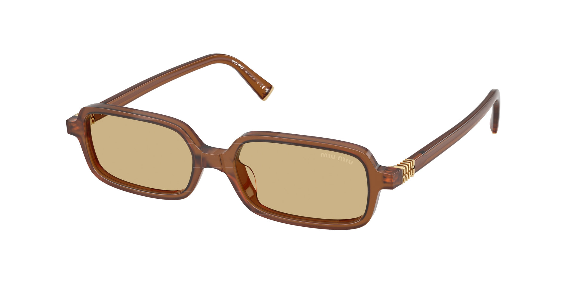 Miu Miu MU 11ZSF Opaline Amber Sunglasses